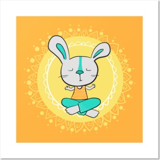 Yoga Rabbit Posters and Art